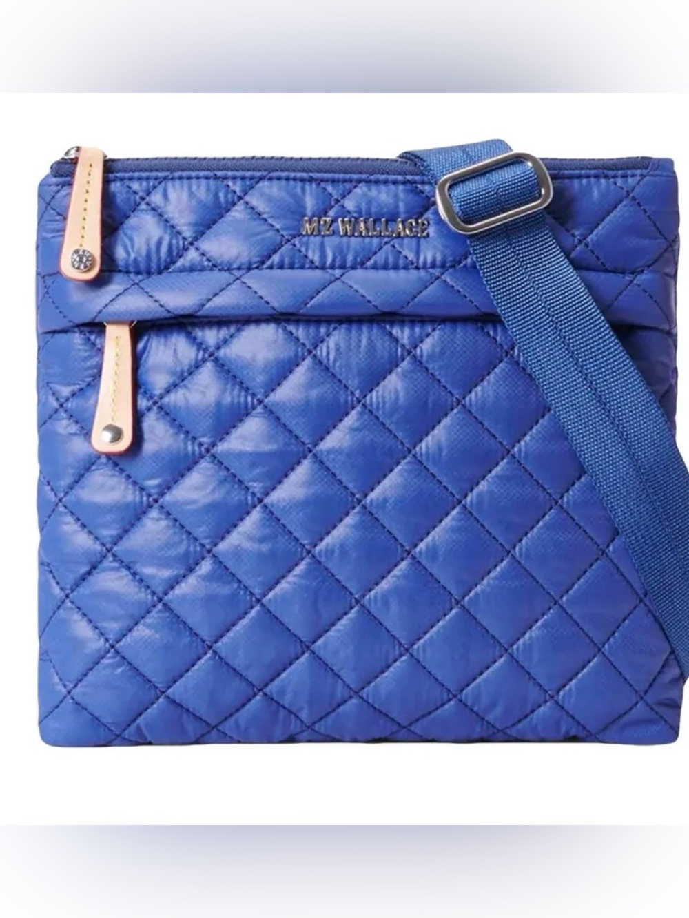 MZ Wallace Quilted Crossbody Bag in Cobalt Blue
